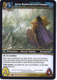 warcraft tcg wrathgate bolvar highlord of fordragon hold german