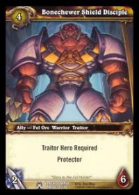 warcraft tcg black temple bonechewer shield disciple