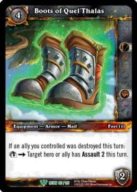 warcraft tcg reign of fire boots of quel thalas