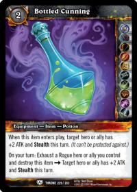 warcraft tcg throne of the tides bottled cunning
