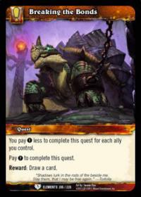 warcraft tcg war of the elements breaking the bonds