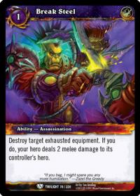 warcraft tcg twilight of the dragons break steel