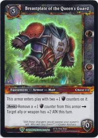 warcraft tcg caverns of time breastplate of the queen s guard