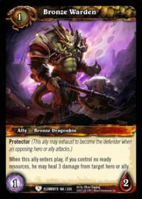 warcraft tcg war of the elements bronze warden