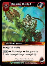 warcraft tcg foil hero cards broxigar the red foil hero