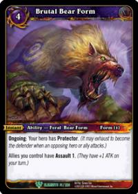 warcraft tcg war of the elements brutal bear form