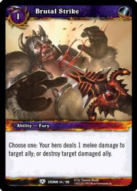 warcraft tcg crown of the heavens brutal strike