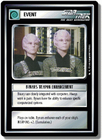 star trek 1e reflections 1 bynars weapon enhancement foil