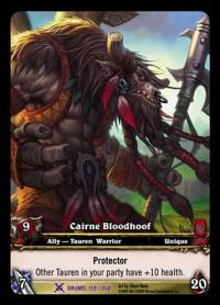 warcraft tcg extended art cairne bloodhoof ea