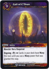 warcraft tcg reign of fire call of c thun