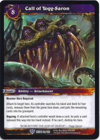 warcraft tcg reign of fire call of yogg saron