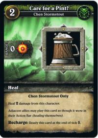 wow minis core action cards care for a pint
