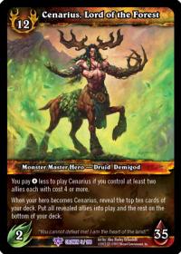 warcraft tcg crown of the heavens cenarius lord of the forest