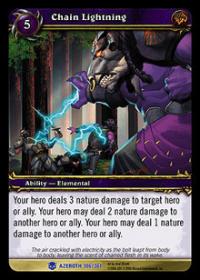 warcraft tcg heroes of azeroth chain lightning