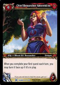 warcraft tcg drums of war chief researcher amereldine