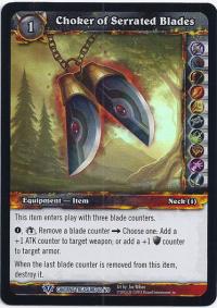 warcraft tcg caverns of time choker of serrated blades
