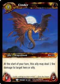 warcraft tcg twilight of the dragons cinder