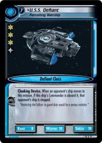 star trek 2e captains log u s s defiant patrolling warship foil