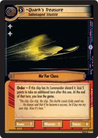 star trek 2e captains log quark s treasure sabotaged shuttle foil