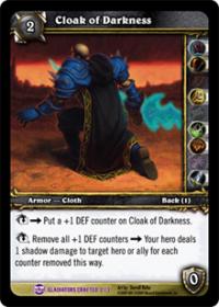 warcraft tcg crafted cards cloak of darkness