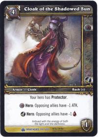 warcraft tcg wrathgate cloak of the shadowed sun