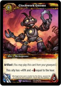 warcraft tcg crafted cards clockwork gnome