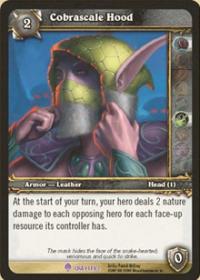 warcraft tcg crafted cards cobrascale hood