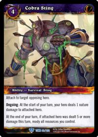 warcraft tcg tomb of the forgotten cobra sting