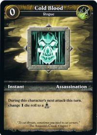 wow minis core action cards cold blood