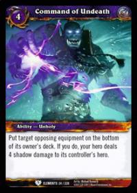 warcraft tcg war of the elements command of undeath