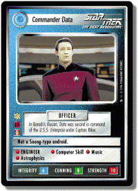 star trek 1e 1e promotional premium commander data