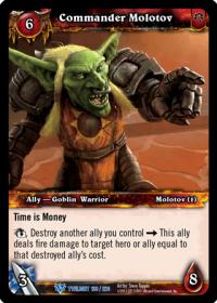 warcraft tcg twilight of the dragons commander molotov