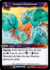 warcraft tcg war of the ancients conjure elementals