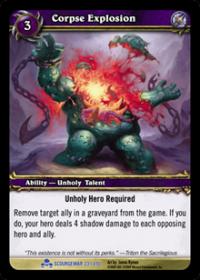 warcraft tcg scourgewar corpse explosion