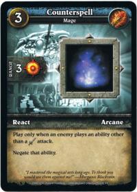 wow minis core action cards counterspell