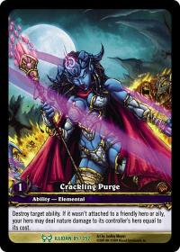 warcraft tcg extended art crackling purge ea