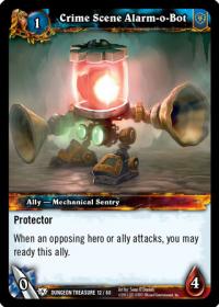 warcraft tcg dungeon deck treasure crime scene alarm o bot