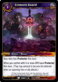 warcraft tcg crown of the heavens crimson guard