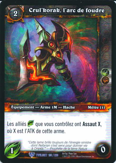 Crul'Korak, The Lightning's Arc (French