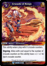 warcraft tcg betrayal of the guardian crusade of kings