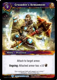 warcraft tcg battle of aspects crusader s armament