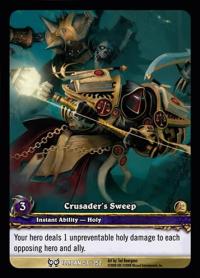 warcraft tcg extended art crusader s sweep ea