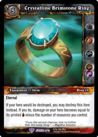 warcraft tcg crafted cards crystalline brimstone ring