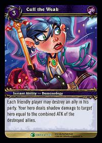 warcraft tcg onyxias lair cull the weak