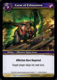 warcraft tcg the hunt for illidan curse of exhaustion