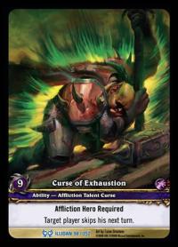 warcraft tcg extended art curse of exhaustion ea