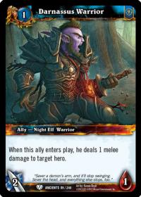 warcraft tcg war of the ancients darnassus warrior