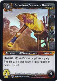 warcraft tcg caverns of time dathrohan s ceremonial hammer
