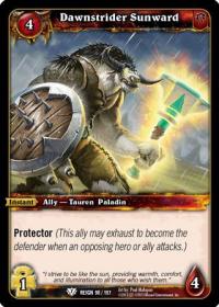 warcraft tcg reign of fire dawnstrider sunward