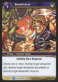 warcraft tcg blood of gladiators deadliness